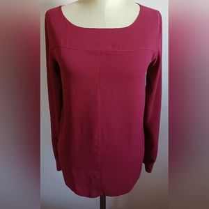 LOFT Red/Maroon Blouse Top Women's XS